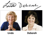 Deb, Linda, 200px (with sigs) Two women labeled Linda and Deborah. Linda has curly blonde hair and wears blue; Deborah has short dark hair and wears a light-colored jacket.